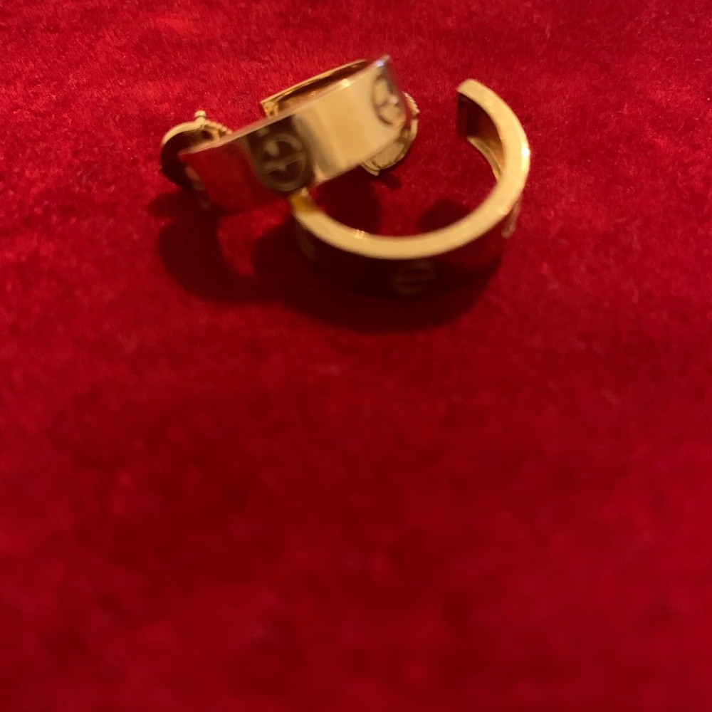 Cartier earrings bigger size yellow gold